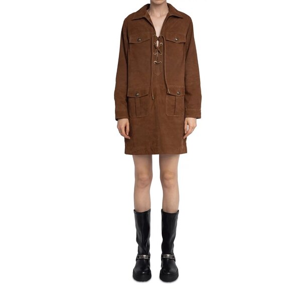 Zadig & Voltaire Remacha Suede Dress - Picture 2 of 8